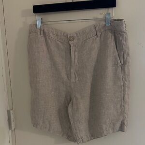 Daniel Heichter Men's Beige  Linen Shorts. Resort, Vacation, Beach